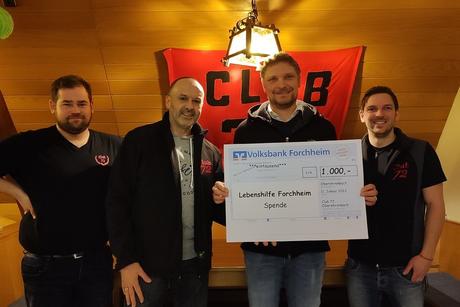 Spendenaktion: Club 72 sammelt 1000 Euro